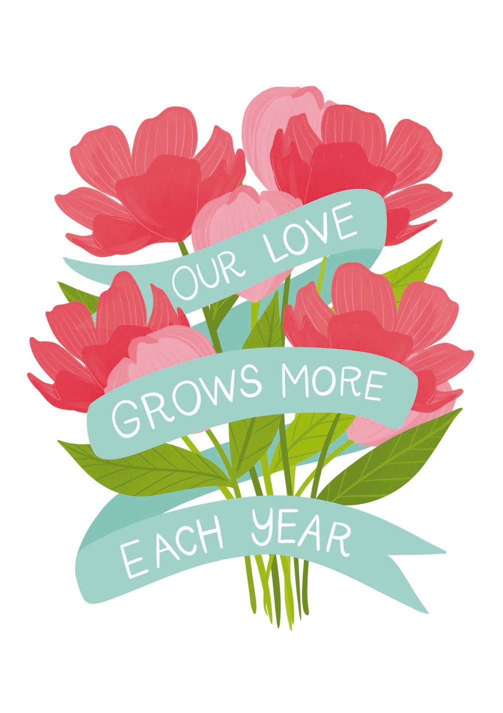 Our Love Grows More Each Year Card - FreshCut Paper