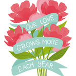 Our Love Grows More Each Year Card - FreshCut Paper