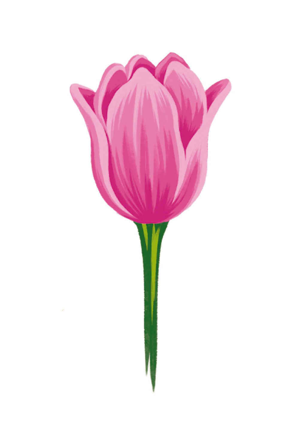 Pink Tulip Card - FreshCut Paper