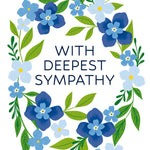 Sympathy Blue Floral Card - FreshCut Paper