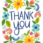 Thank You Funky Floral Card - FreshCut Paper