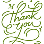 Thank You Swirl Script Card - FreshCut Paper