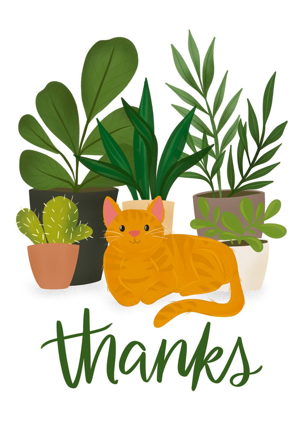 Thanks Cat Card - FreshCut Paper