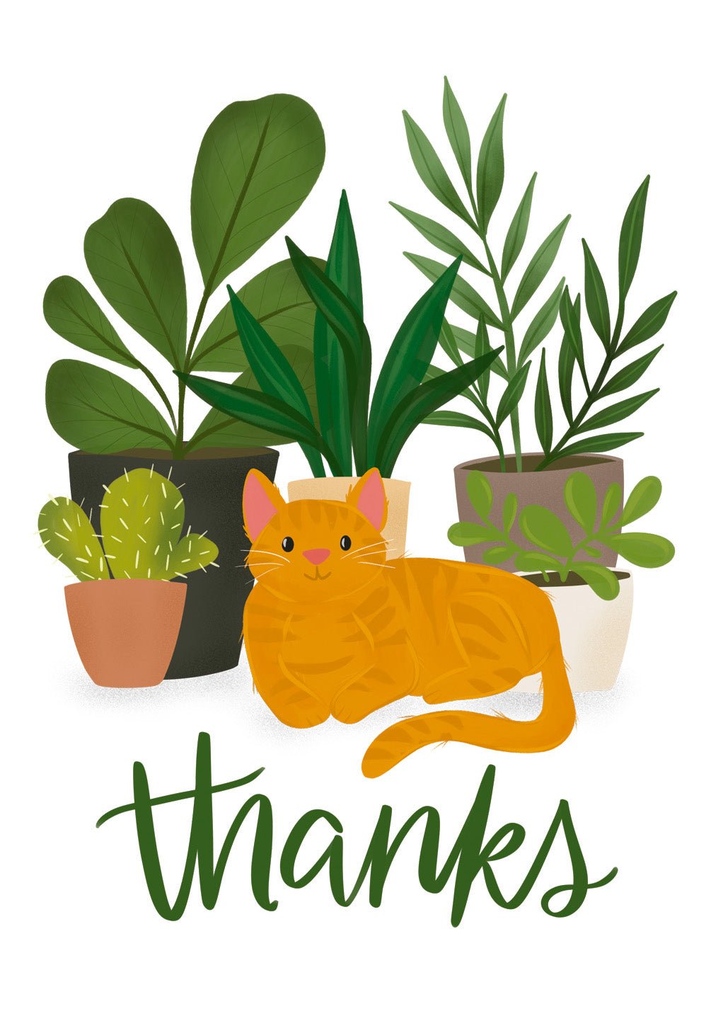 Thanks Cat Card - FreshCut Paper