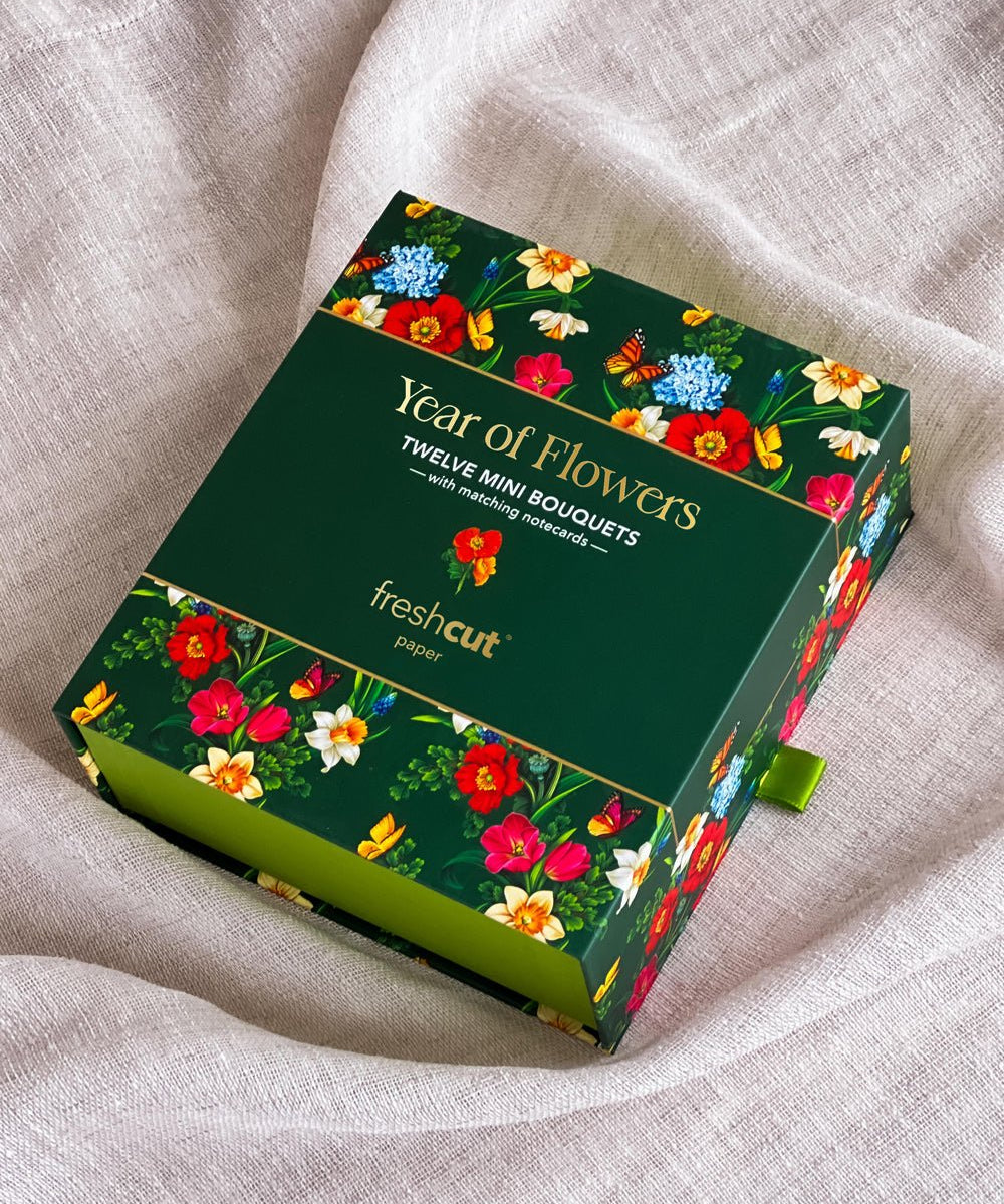 Year of Flowers Boxed Set of 12 - FreshCut Paper